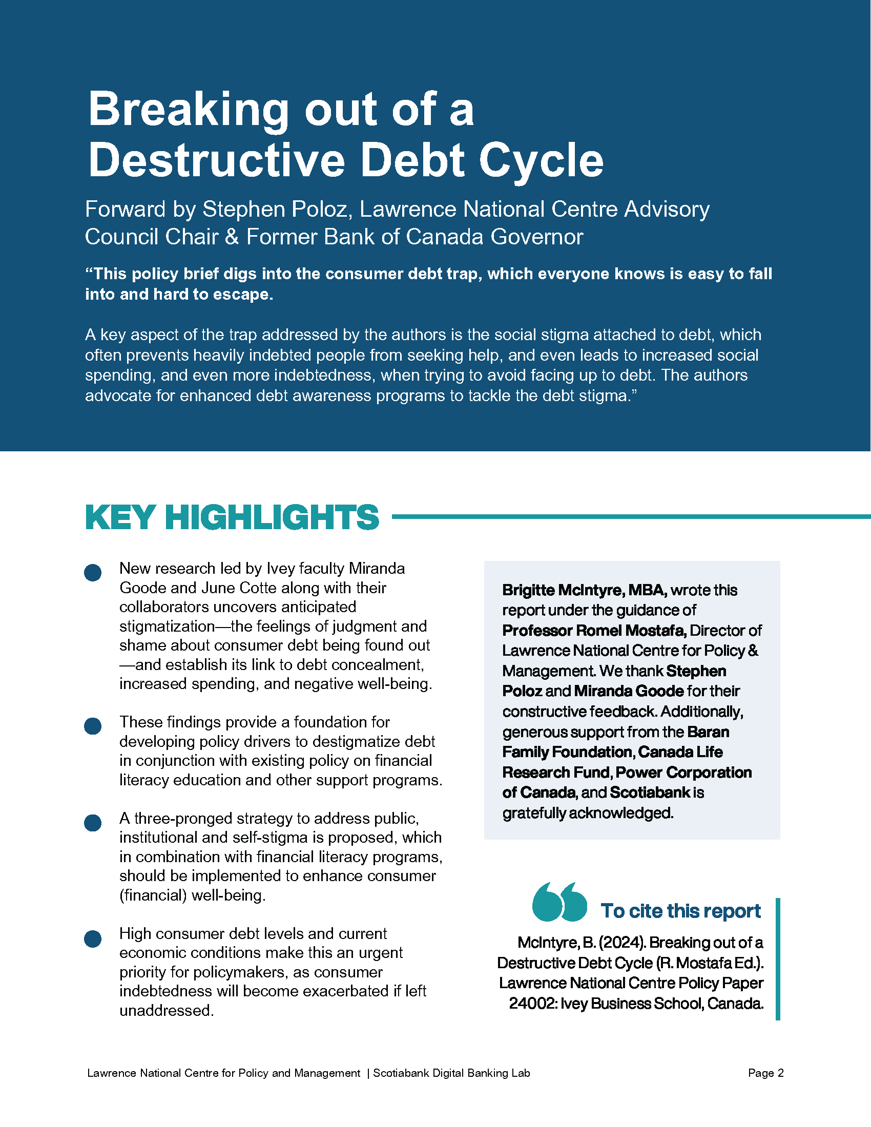 Ivey Business Case — Debt Stigmatization - 1